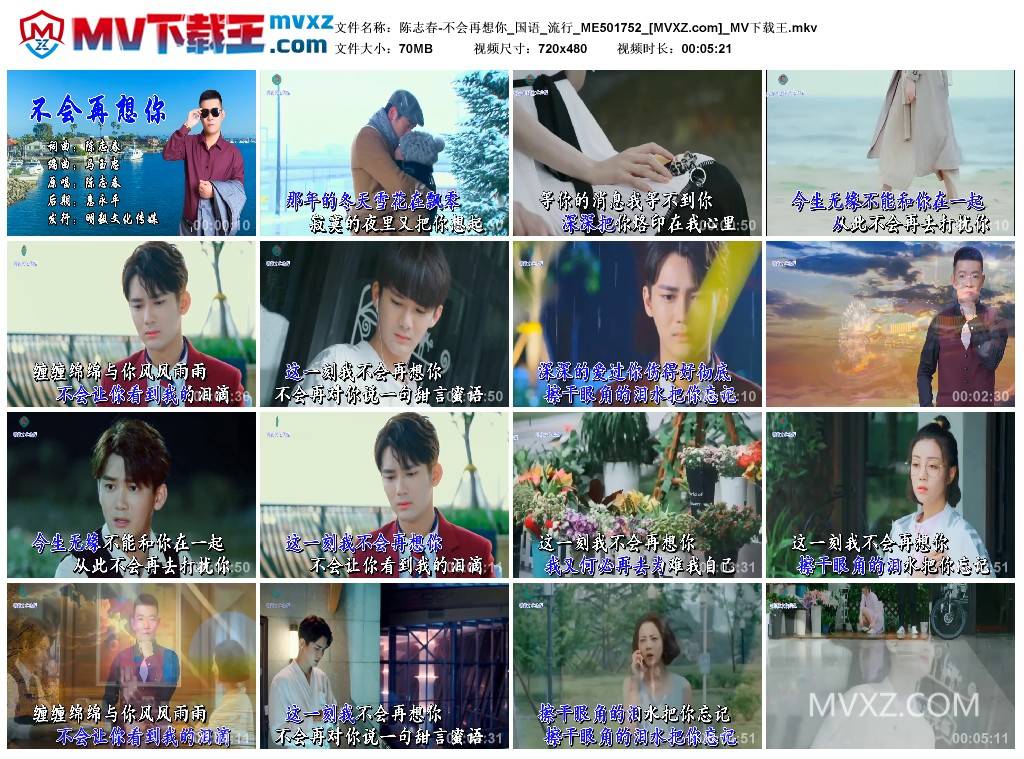 陈志春-不会再想你_国语_流行_ME501752